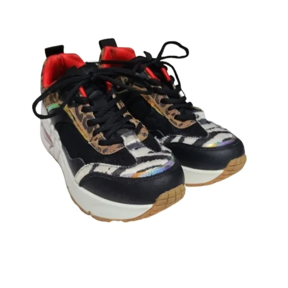 Skechers Street Uno Hi “The Hunt” Leopard Print Leather Sneakers 8.5 - Picture 16 of 16